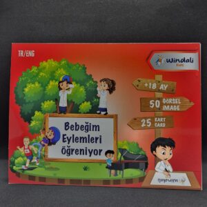 Windali Kids Bebeğim Eylemleri Öğreniyor Kartları Eylem Kartları Türkçe İngilizce 50 Fiil Kart Seti