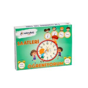 Windali Kids Saatleri Öğreniyorum Eğitici Kartları Zeka Kart Seti Saat Kartları